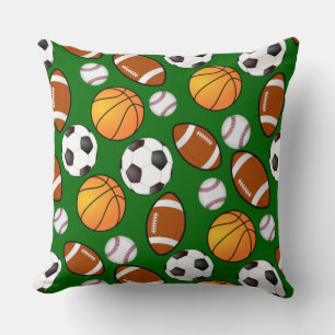 Voetbal honkbal basketbal sportthema kussen