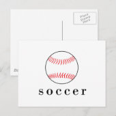 Voetbal Honkbal Grappig Divert Shirts Briefkaart (Voorkant / Achterkant)