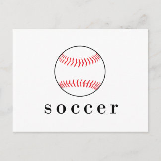 Voetbal Honkbal Grappig Divert Shirts Briefkaart
