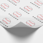 Voetbal Honkbal Grappig Divert Shirts Cadeaupapier (Hoek)