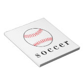 Voetbal Honkbal Grappig Divert Shirts Notitieblok (Schuin)