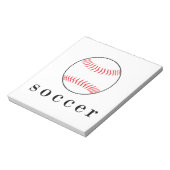 Voetbal Honkbal Grappig Divert Shirts Notitieblok (Linkerzijde)