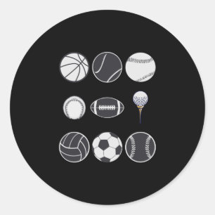 Voetbal honkbal voetbal volleybal basketbal ronde sticker
