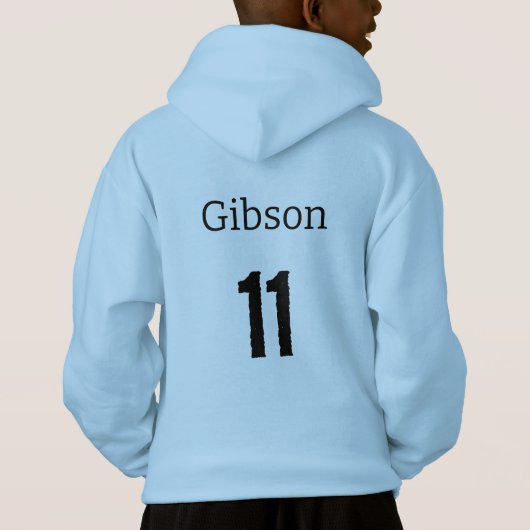 Voetbal Hoodie, Team Game Day Sweatshirt (Achterkant)