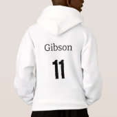 Voetbal Hoodie, Team Game Day Sweatshirt (Achterkant)