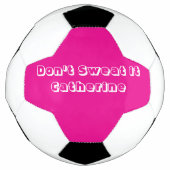 Voetbal Hot Pink & White Ball (Voorkant)