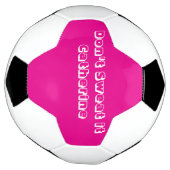 Voetbal Hot Pink & Witte Bal (Gedraaid)