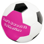 Voetbal Hot Pink & Witte Bal (Drie kwart)
