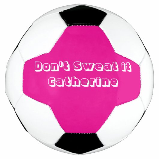 Voetbal Hot Pink & Witte Bal (Voorkant)
