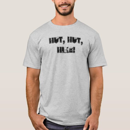 Voetbal HUT, HUT, HIKE! T Shirt Echte Fan (Voorkant)