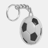 voetbal-ID LABEL of gepersonaliseerde tekst Sleute Sleutelhanger (Voorkant Links)