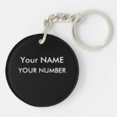 voetbal-ID LABEL of gepersonaliseerde tekst Sleute Sleutelhanger (Achterkant)