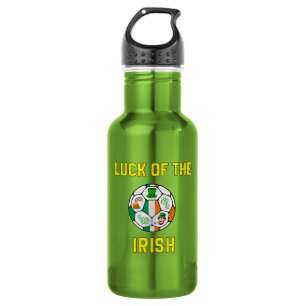 Voetbal Ierland vlag - Luck of the Irish Waterfles