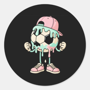 Voetbal Ijs Drip Jongens Jeugd Spelers Fan Sport Ronde Sticker