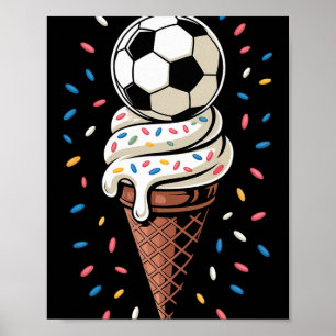 Voetbal Ijs Drip Mannen Vrouwen Game Voetbal Drip Poster