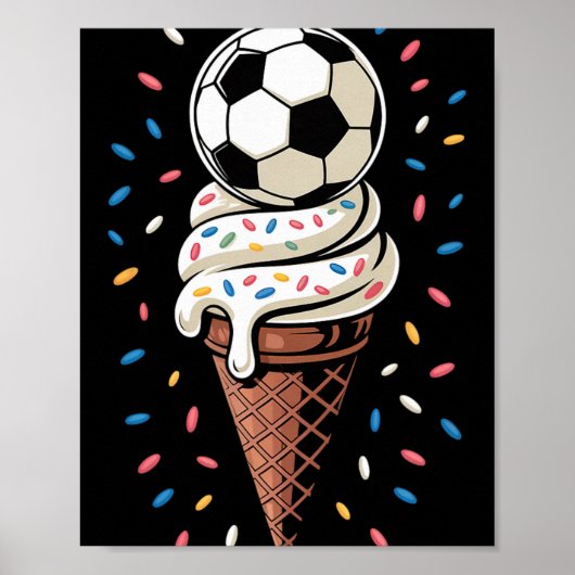Voetbal Ijs Drip Mannen Vrouwen Game Voetbal Drip Poster (Voorkant)