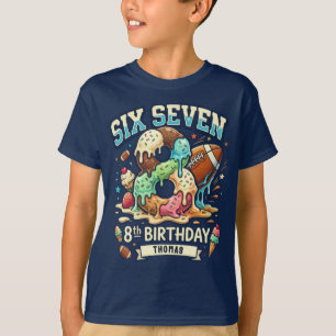 Voetbal IJscrens Drip Zes Zeven jongen 8e Verjaard T-shirt