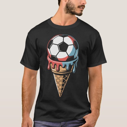 Voetbal Ijsje Druppelende Schep _1 T-shirt (Voorkant)