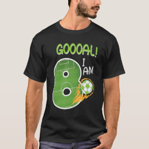 Voetbal Ik ben 8 jaar oud Jongen Verjaardag T-shirt