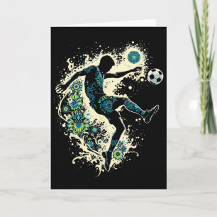 Voetbal Ik ben 9 Jaar Oude Jongen Verjaardag Kaart