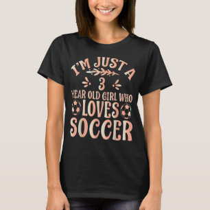 Voetbal ik ben maar een 3-jarig meisje dat van Soc T-shirt