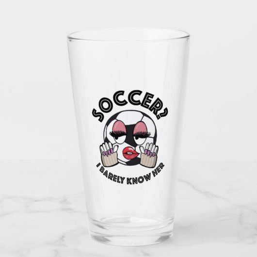 Voetbal? Ik ken haar bierglas nauwelijks Glas (Voorkant)