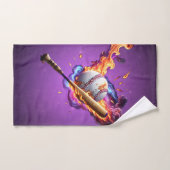 Voetbal in brand. bad handdoek (Handdoek)