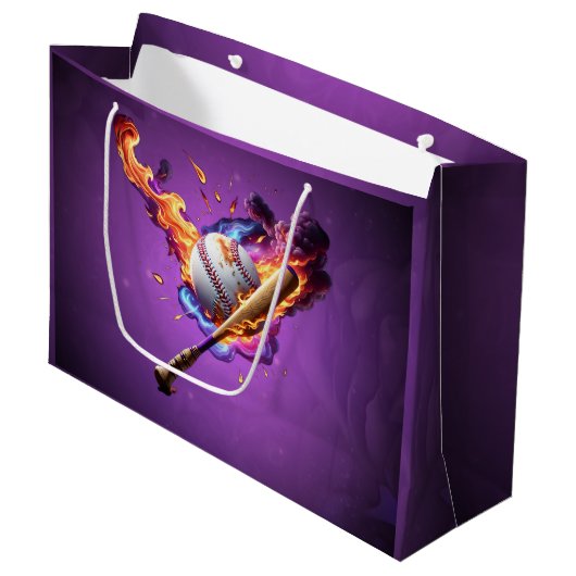Voetbal in brand. groot cadeauzakje (Voorkant Gekanteld)