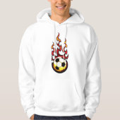 Voetbal in brand hoodie (Voorkant)