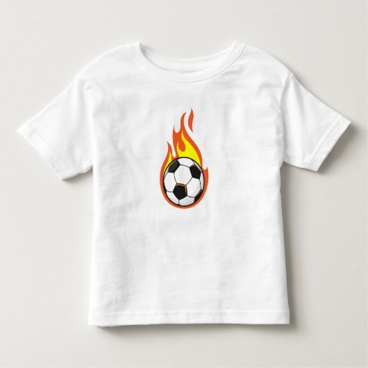 Voetbal in brand kinder shirts (Voorkant)