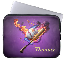 Voetbal in brand. laptop sleeve
