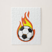 Voetbal in brand legpuzzel (Verticaal)