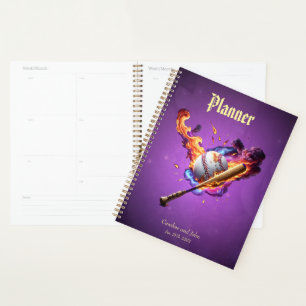 Voetbal in brand. planner
