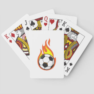 Voetbal in brand pokerkaarten