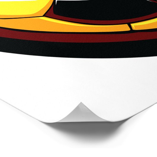 Voetbal in brand poster (Hoek)