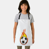 Voetbal in brand schort (Insitu)