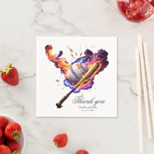 Voetbal in brand. servet