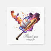 Voetbal in brand. servet (Voorkant)