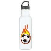 Voetbal in brand waterfles  (Voorkant)