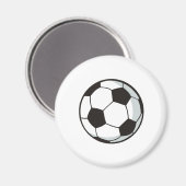 Voetbal in Cartoon Stijl Magneet (Voorkant / Achterkant)