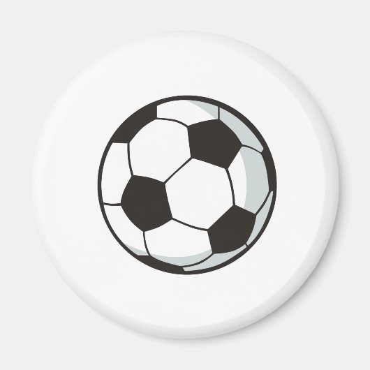 Voetbal in Cartoon Stijl Magneet (Voorkant)
