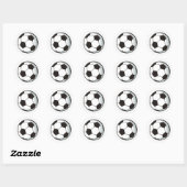 Voetbal in Cartoon Stijl Ronde Sticker (Vel)