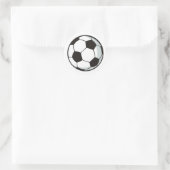 Voetbal in Cartoon Stijl Ronde Sticker (Tas)