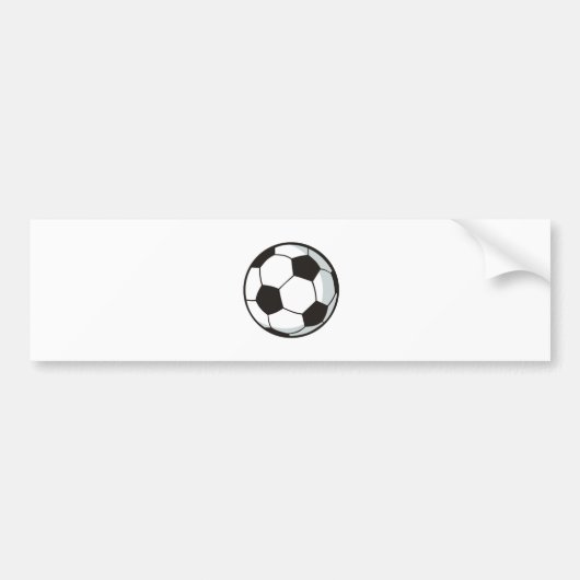 Voetbal in Cartoonstijl Bumpersticker (Voorkant)