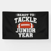 Voetbal in de 11e klas klaar om terug naar school spandoek (Horizontaal)