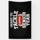 Voetbal in de 12e klas klaar om terug naar school spandoek (Verticaal)