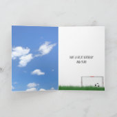 voetbal in de volgende verjaardag kaart (Binnen)