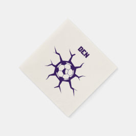 Voetbal in een muur servet