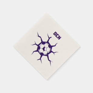 Voetbal in een muur servet