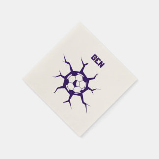 Voetbal in een muur servet